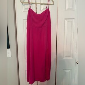 Abercrombie & Fitch Vibrant Pink Midi Dress
